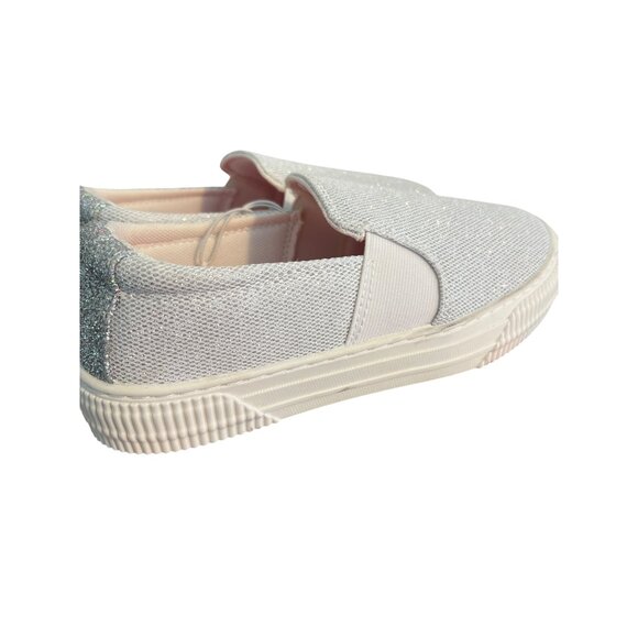 Jellypop Kid Isaiah Girls Silver Glitter Slip On Sneakers Shoes Size 4M NWOT - Picture 3 of 7